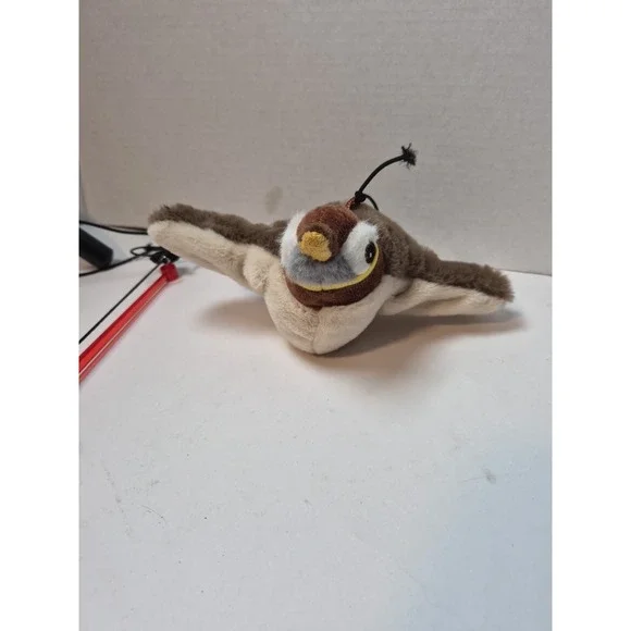 Bird Cat Toy Simulated Chirping Bird Interactive Rechargeable Flapping With Rod