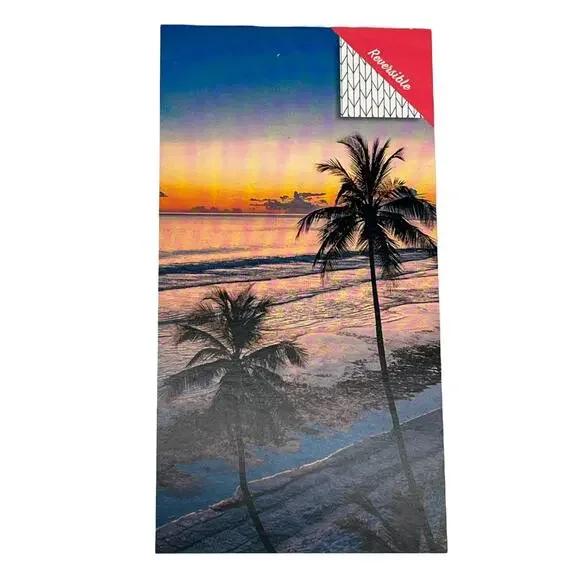 NEW Reversible Whitley Willows Microfiber BEACH TOWEL 35x70 Palm Beach Sunset