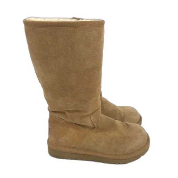 UGG Lil Sunshine Tall Boot Chestnut Lambskin Suede Sherpa Fur 90s Y2k Kids 2