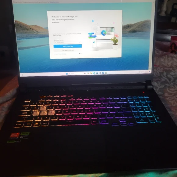 ASUS Black Laptop with Multicolor RGB Keyboard
