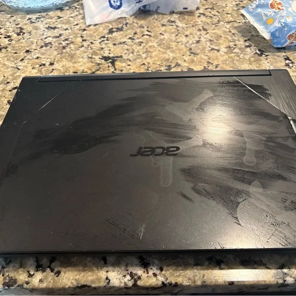 Acer Black Sleek Laptop with Minimalist Design