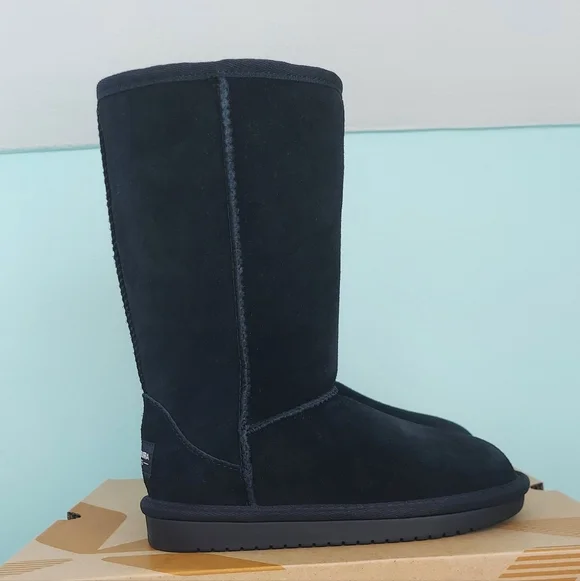 Koolaburra by UGG Koola Tall Little Girls Size 13 Black Suede Boots Brand New