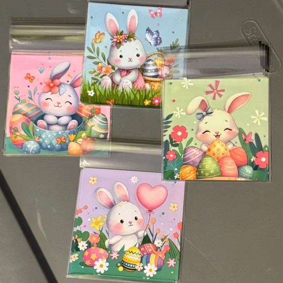 Colorful Bunny Themed Resealable Bags Set of 20 | Mixed Designs