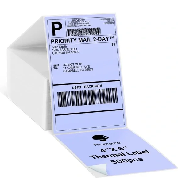 CUSTOM 50 ct 4x6” Thank You Cards/Stickers on Colored Labels, You Choose Color