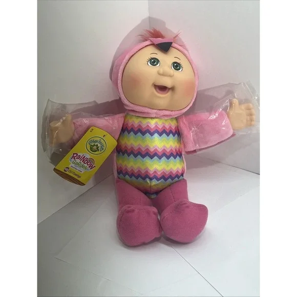 New Cabbage Patch Rainbow Garden Plush Doll‎ CiCi FLAMINGO #133