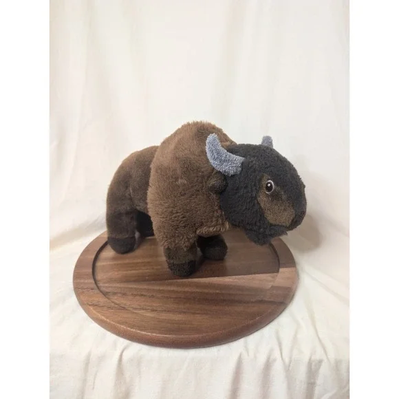 ECO NATION BY AURORA BISON BUFFALO BROWN GREY PLUSH ANIMAL‎ TOY 10