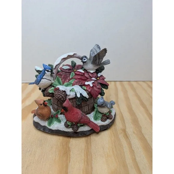 Bradford Exchange Winter's Melody Nature's Songbook Bird‎ Figurine Box AS Is