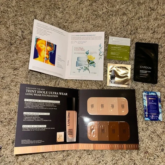 6 piece beauty set samples