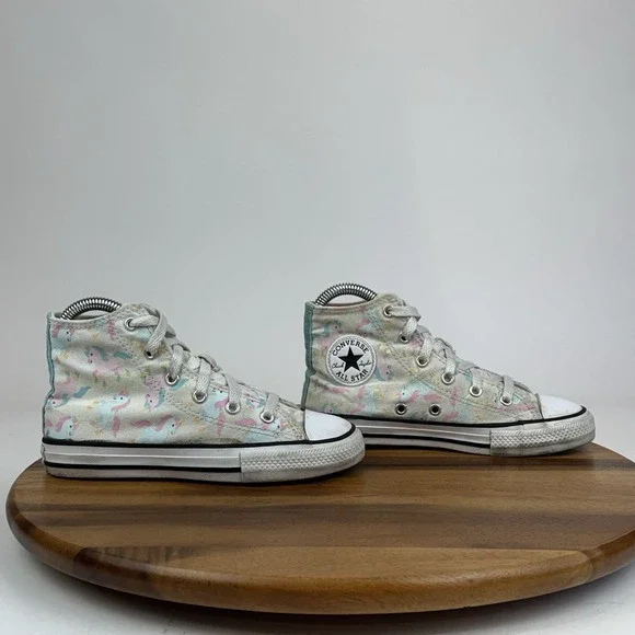 Big Kids Girls Converse Chuck All Star Unicorns Hi‎ Top Sneakers Shoes Size 1 Y