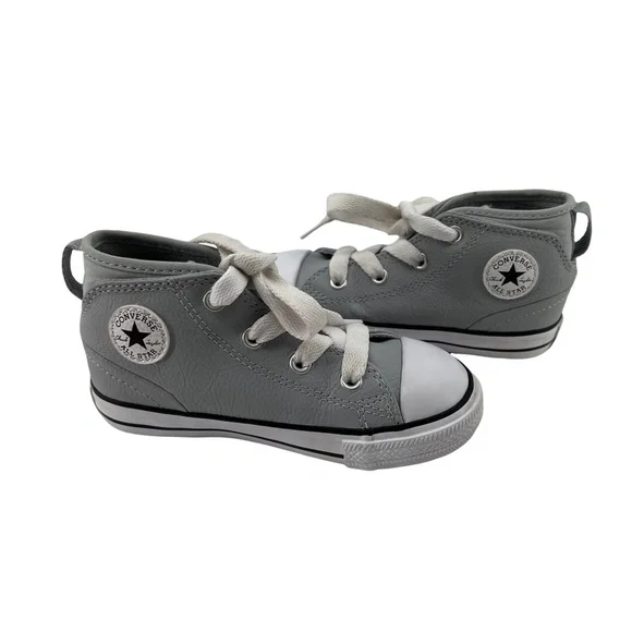 Converse Gray All Star High Top Sneakers Size 8 Little Kids