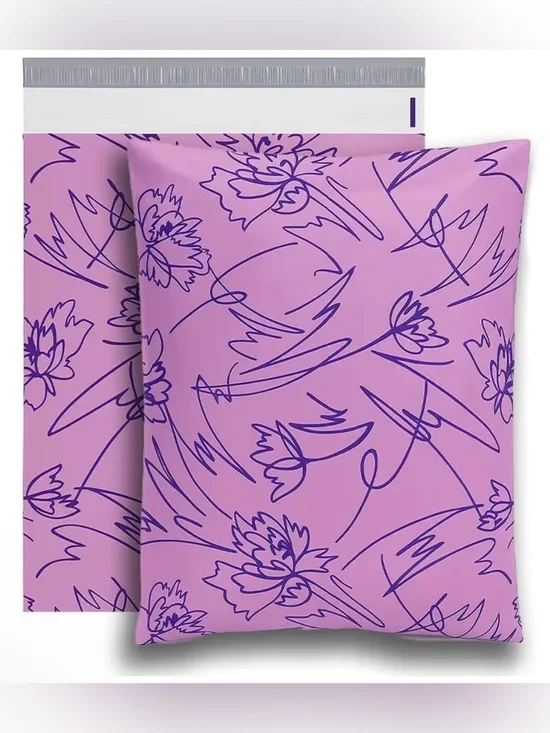 Floral Sketch 10” X 13” Poly Mailers (10) NWT