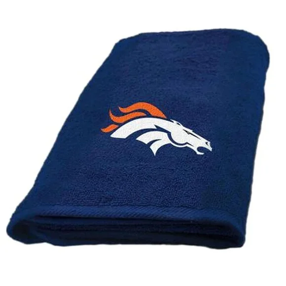 Denver Broncos Hand Towel measures 15 x 26 inches