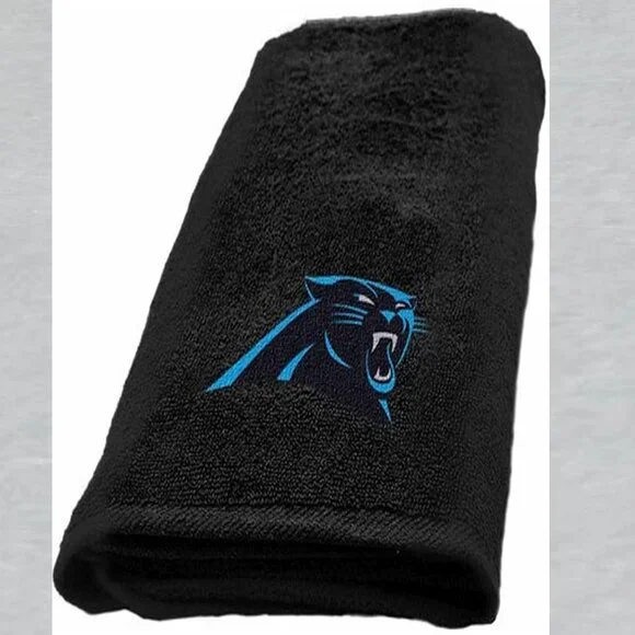 Carolina Panthers Hand Towel dimensions are 15 x 26 inches