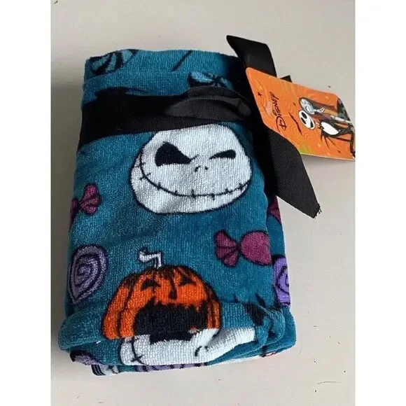 Set‎ Of 2 Disney Nightmare Before Christmas Hand Towels Jack Skellington NEW