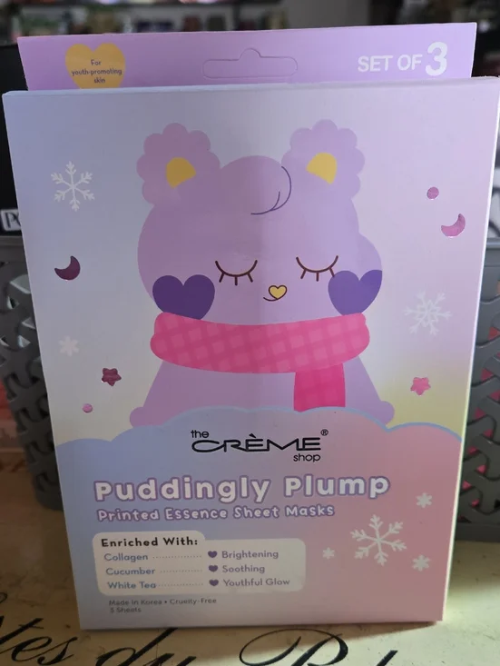 The Crème Shop Puddingly Plump Printed Essence Sheet Masks - Set Of 3