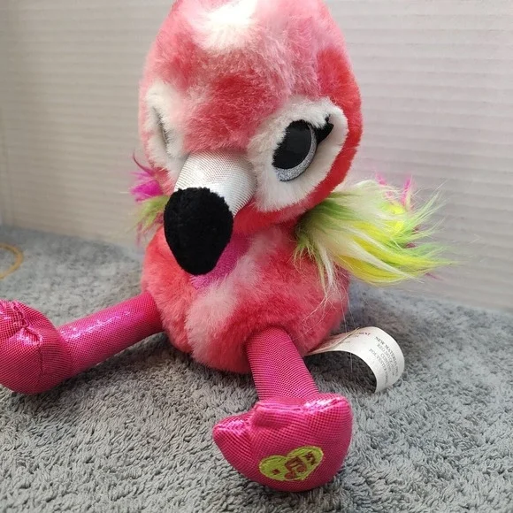 Pink Flamingo Chirping Plush Toy‎ Big Eyes Shiny Beak Feet