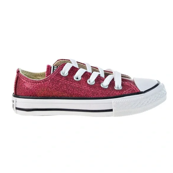 Converse Kids' Chuck Taylor All Star Low Tops Hot Pink Sparkle