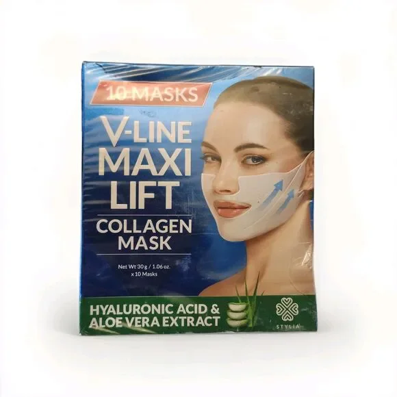 Stylia V Line Hydrogel Collagen Chin Mask Hyaluronic Acid & Aloe Vera - 10 Masks