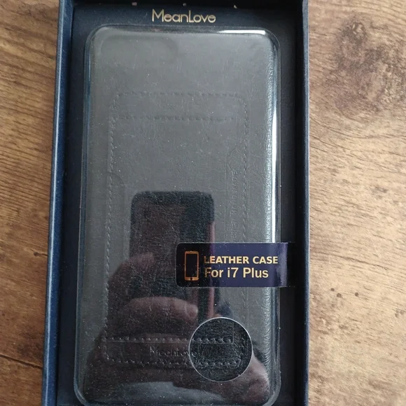 Mean Love leather iphone 7/7plus cover w/ pockets for ID