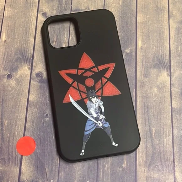 5for$10 Anime Naruto - Sasuke Uchiha IPhone 12 phone case Matte Black