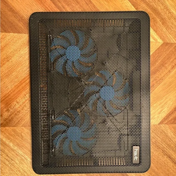 Havit Black Laptop Cooling Pad with Blue Fans