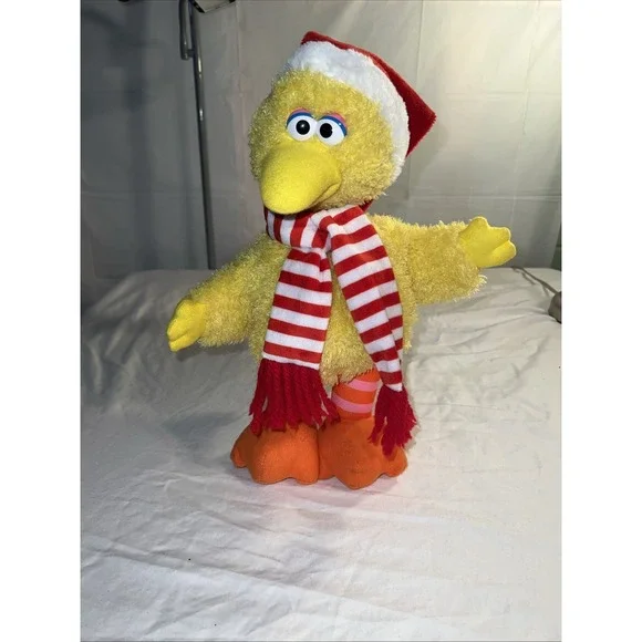 Sesame Street Big Bird Christmas Animated Singing Plush. Tested