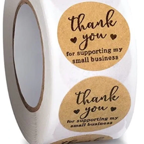 💜3/$15 Thank You for supporting my small business Stickers (500)