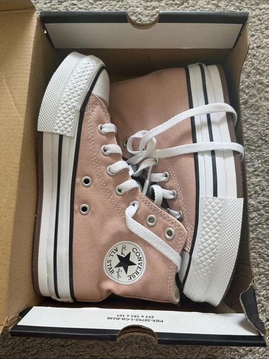 Converse High Top Platform Sneakers - Dusty Pink
