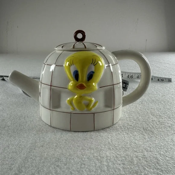 Vintage 1997 Giftco Warner Bros Tweety Bird Ceramic Teapot Lid Looney Tunes‎