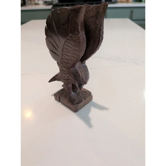 Handcrafted Wooden Eagle figurine, 6