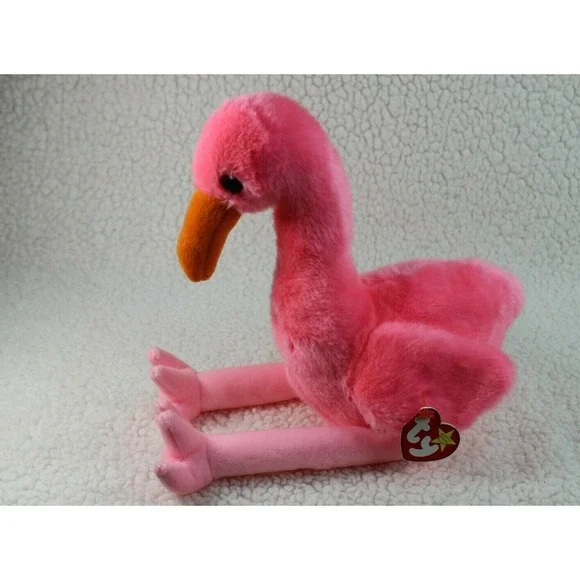 FLAMINGO PINK TY Beanie Baby Buddy PINKY the Stuffed Toy Plush NWT PLUSH‎