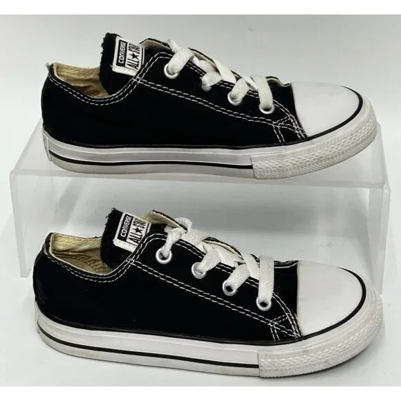 Converse Chuck Taylor Black All Star Toddler Shoes 7J235 US Size 10