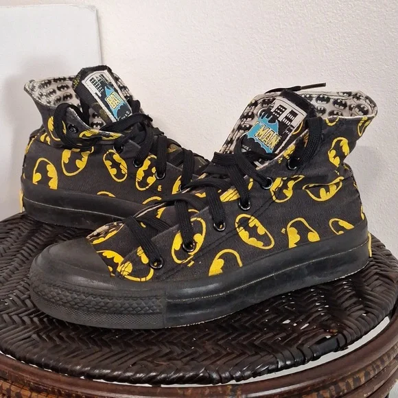Vintage Converse Batman High Top Sneakers Womens Sz 6.5 Made in USA