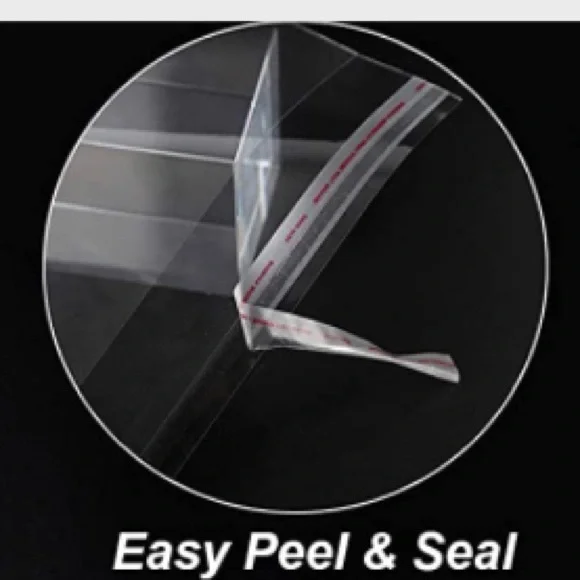25ct 5x7” Clear Cello Bags ⭐️w/Free Stickers 🍃🆕🍃Crystal Clear ~ Resealable