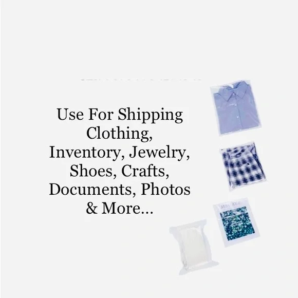 8x10”~100ct Clear Self Seal Poly Bags 📚🆕📚W/Free 100ct Thank You Stickers