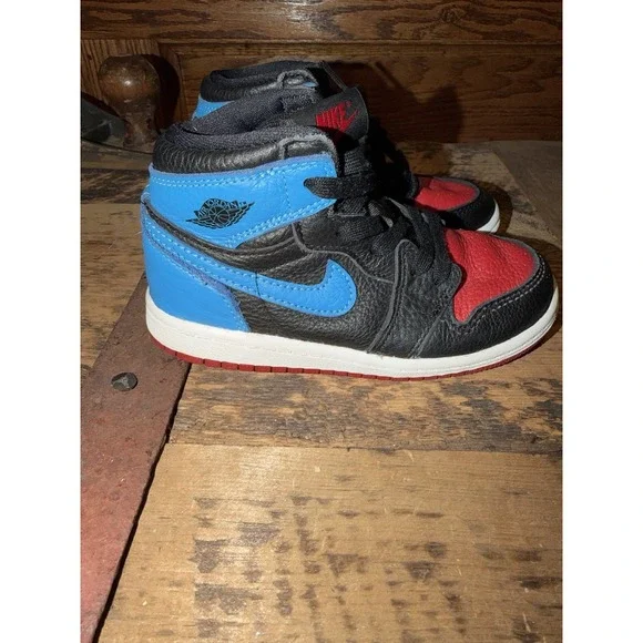 Nike Air Jordan 1 Retro High OG‎ TD UNC to Chicago CU0450-046 Kids Size 9 C