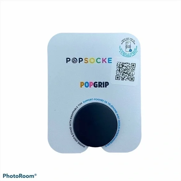 Solid Black Pop Socket Cell Phone Accessory NWT