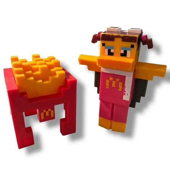 McDonald's Happy Meal Minecraft Toys 2025 Fry Helmet & Birdie Wings‎