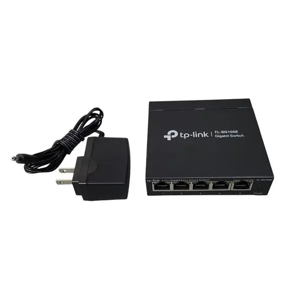 TP-LINK TL-SG105E‎ 5-Port Gigabit Easy Smart Switch SOHO Desktop Switch Black