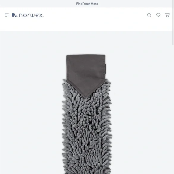 Norwex Gray Chenille Bathroom or Kitchen Towel new prices firm.