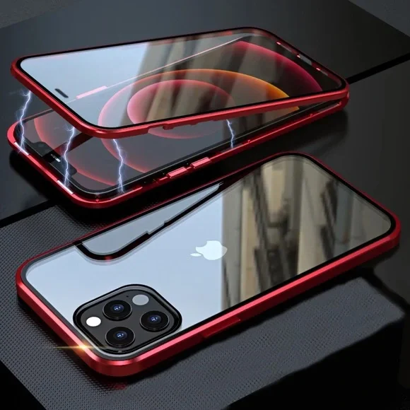 For iPhone 12 Pro Max Magnetic Phone Case Cover 360 Protector