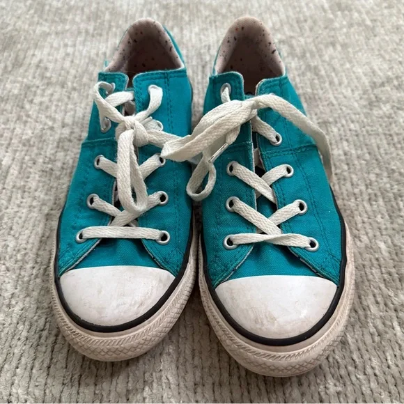 Converse All‎ Star Low Top Sneakers Teal Canvas Youth 4 / Women’s 5.5