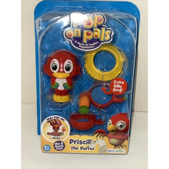 Pop on Pals Priscilla The Parrot Mix & Match Fun Toy Figure Spin Master New A6