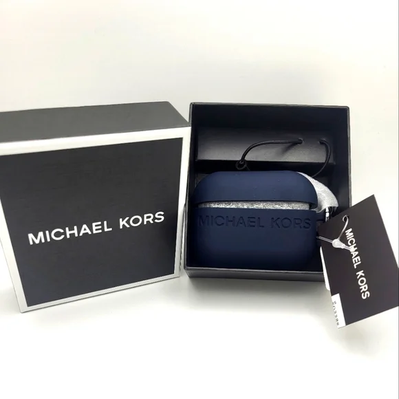 MICHAEL KORS Silicone Logo-embossed Apple AirPods Case NWT
