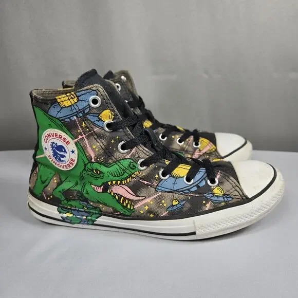 Converse Chuck Taylor All Star Dinoverse Kids 5 High Top Dinosaur Shoes