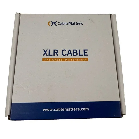 Cable Matters XLR Cable 6.3mm to XLR M-M Balanced Cable 15' Pro Grade Brand New