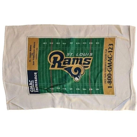 St Louis Rams Souvenir Rally Towel 2000 NFL Football Kickoff vs 49ers GMAC