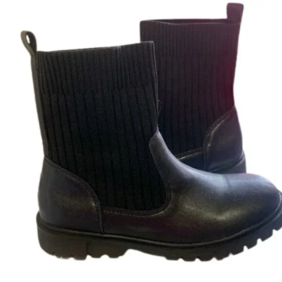 SHEIN Toddler Black Boots‎ Combat sz 10