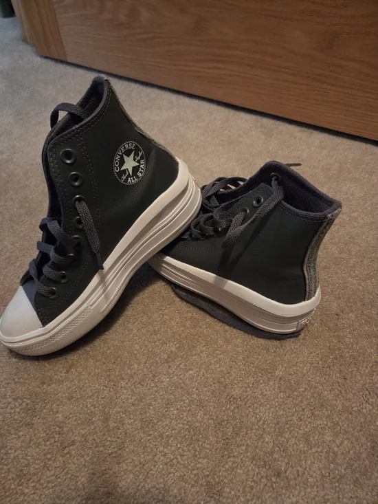 Converse Kids Green High-Top Sneakers with White Toe