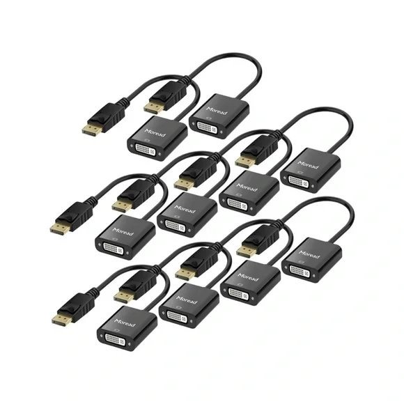 DisplayPort (DP) to DVI‎ Adapter, 10 Pack, Gold-Plated Male to Female